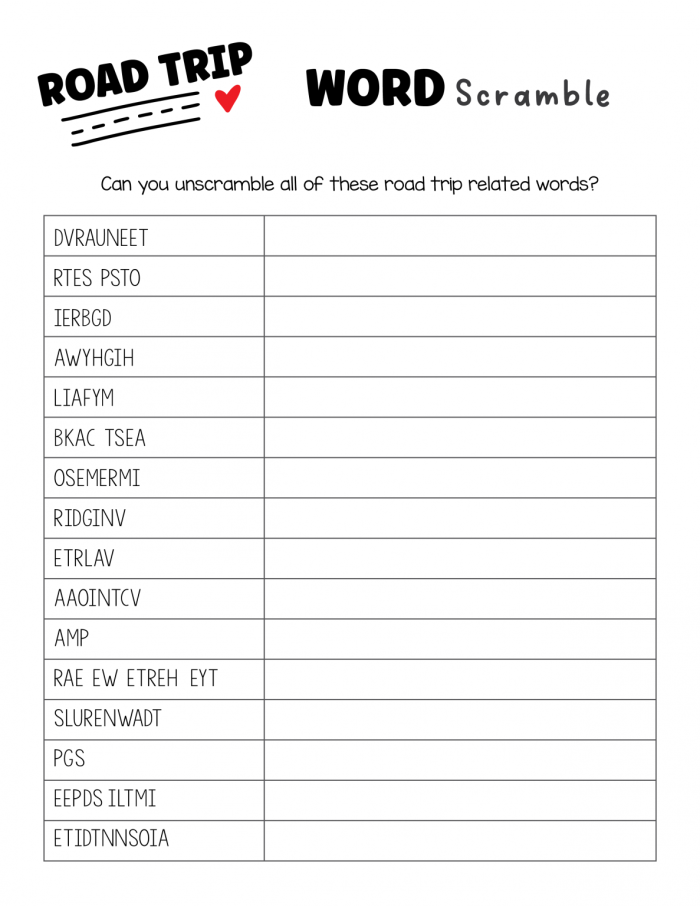 Numbers and Counting worksheet for Fourth Grade Colorful worksheet featuring road trip themed word problems for fourth graders. Engaging road trip math problems to enhance addition and division skills.