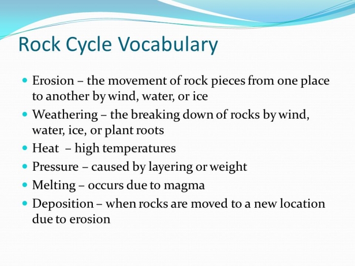 Students exploring the rock cycle concepts in an interactive worksheet