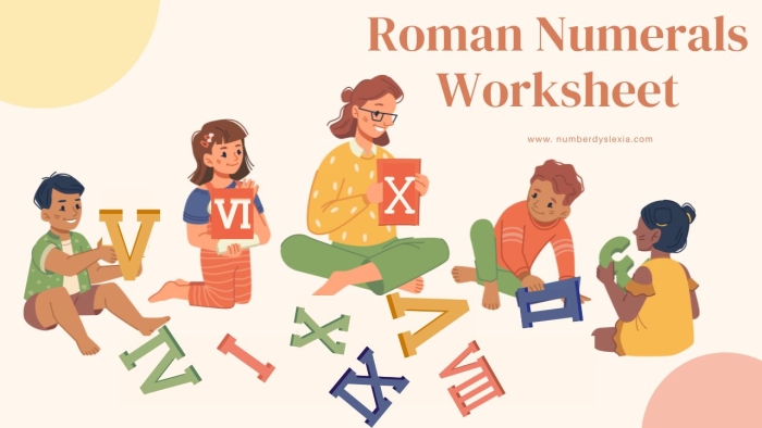Engaging Roman Numerals learning sheet for young learners in math puzzles Roman Numerals worksheet featuring conversion charts and exercises for kids