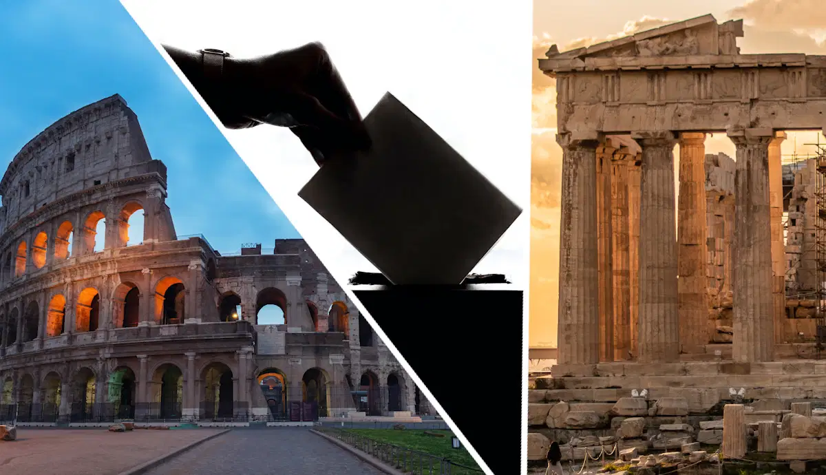Educational resource on the Roman Republic: Structure worksheet for middle grades Worksheet illustrating the structure of the Roman Republic for sixth-grade students