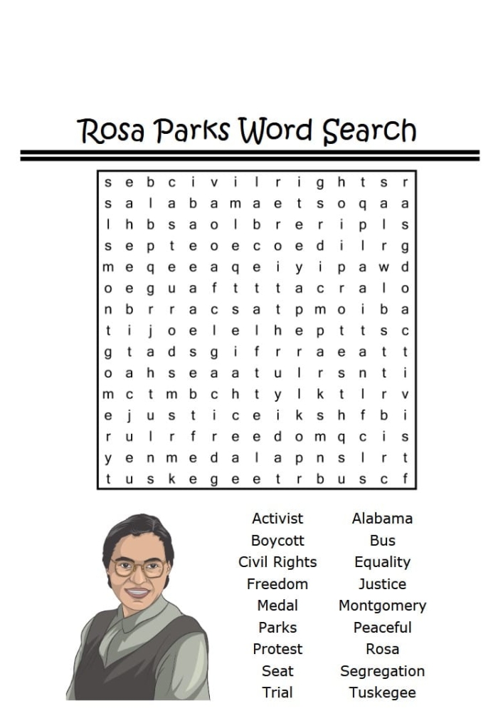 Second grade students learning about Rosa Parks through a history and algebra math worksheet