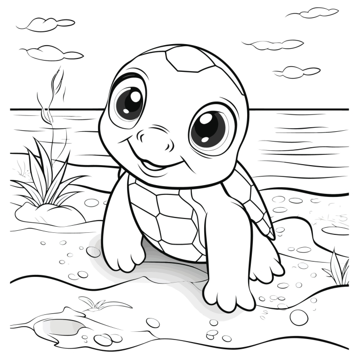 Rounding Color by Number Sea Turtle and Sea Stars Worksheet 5 Third grade math worksheet featuring a sea turtle and sea stars for practicing rounding to the nearest hundred