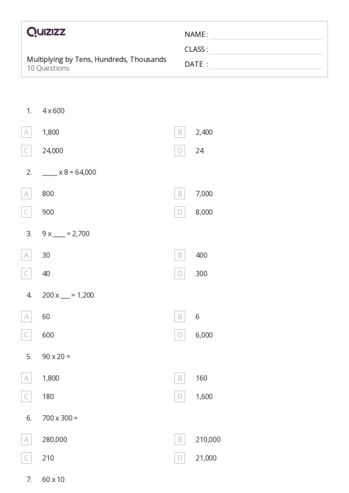 Rounding to Nearest Ten Hundred and Thousand Practice Sheet 17 Third grade math worksheet showing rounding practice problems for tens, hundreds, and thousands place values with example answers