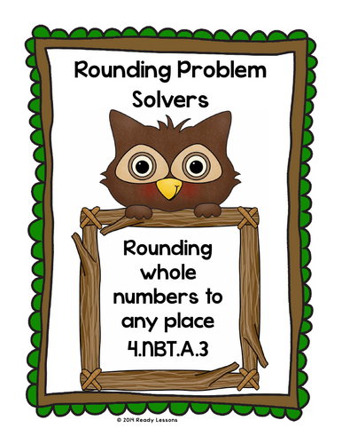 Third grade math worksheet for practicing rounding three-digit numbers to the nearest ten and hundred