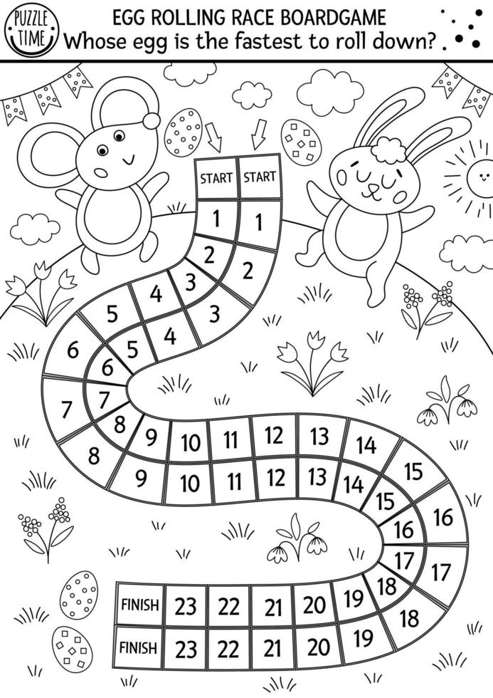 Coloring page of a finish line scene for a Pre-K running worksheet