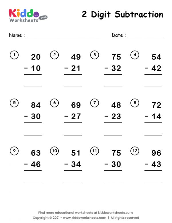 Sailing With Subtraction: Two-Digit Practice for Second Graders Worksheet featuring two-digit subtraction problems for young learners