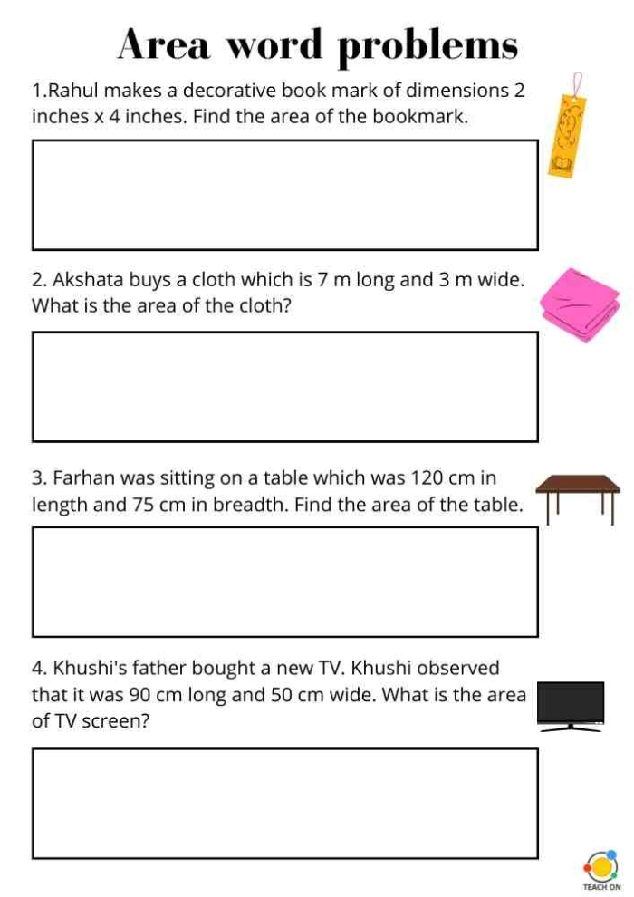 A seventh-grade student solving area problems using a floor plan with given scale measurements and room dimensions