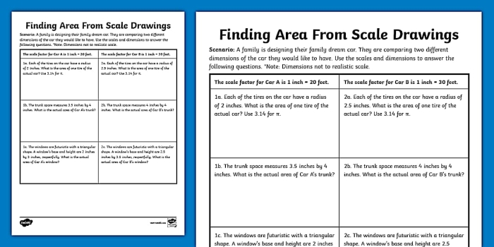 Find Areas Using Scale Drawings Worksheet Image 18 Worksheet for practicing area calculations using scale drawings for seventh graders