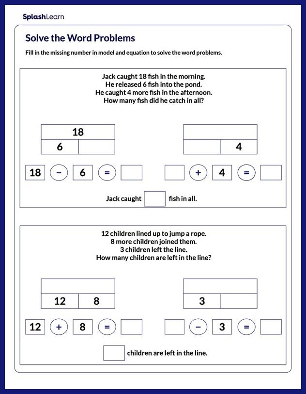 Colorful underwater scene featuring a Sea Creatures Word Problems worksheet for third graders. Engaging multi-step subtraction and multiplication practice for young learners.