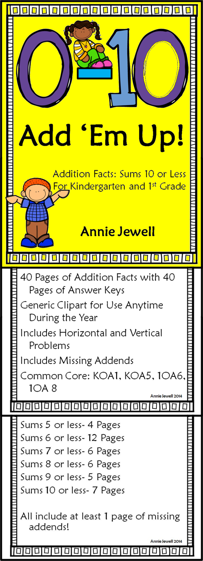 Addition worksheet featuring various math problems for second graders