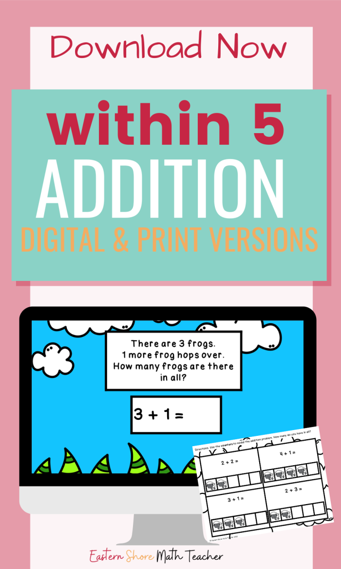 Second-grade addition worksheet featuring colorful math problems