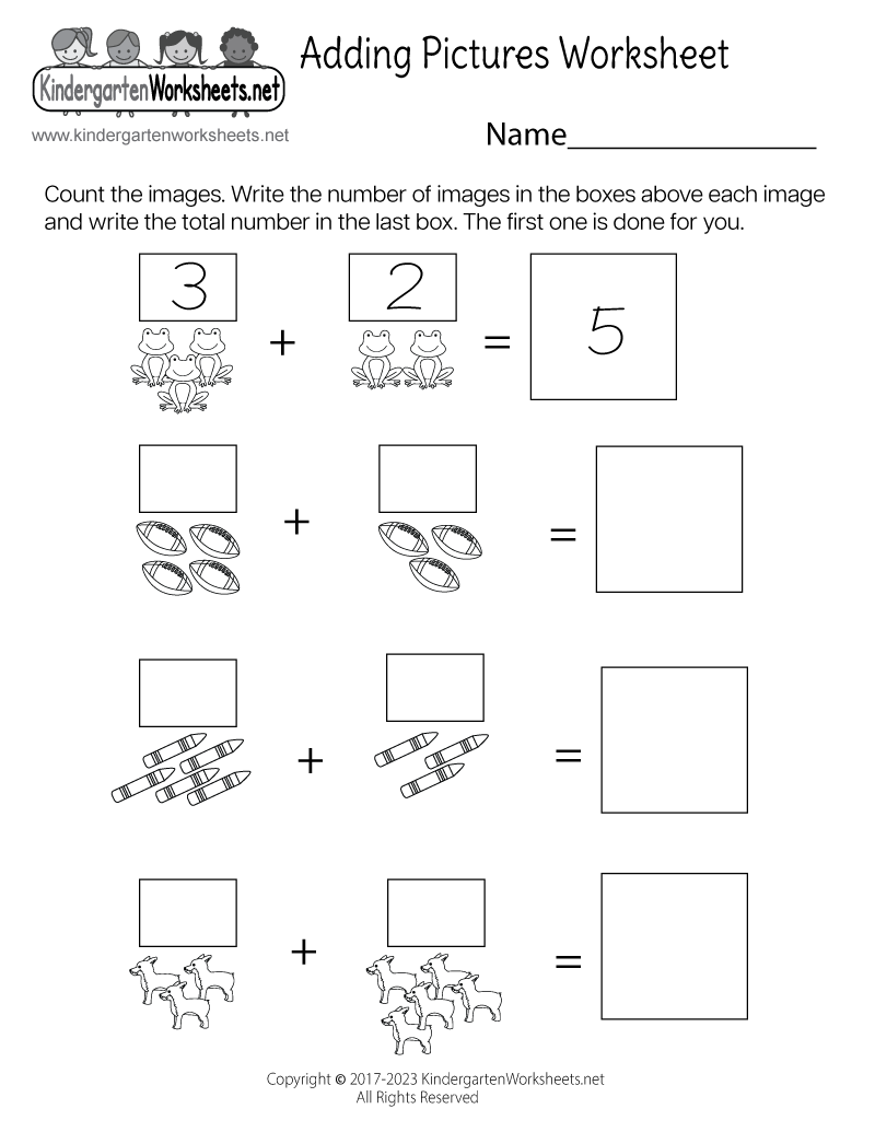 Addition worksheet for second graders featuring colorful math problems