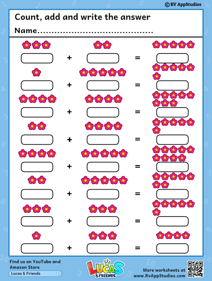 Second grade addition worksheet featuring colorful illustrations and engaging math problems