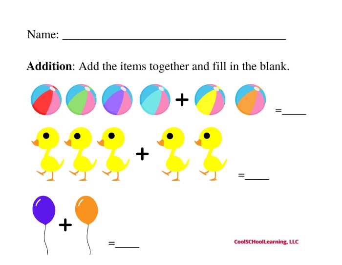 Addition worksheet for second graders featuring engaging math problems