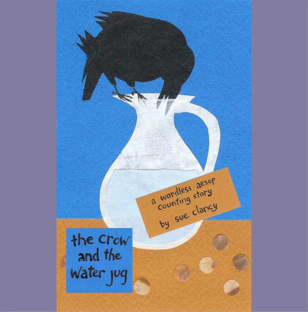 A second-grade worksheet featuring the story of The Crow and the Jug for algebra lessons