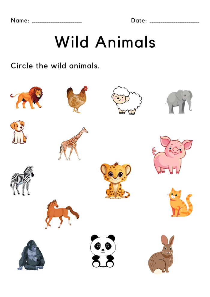 Build a Bar Graph: Favorite Wild Animals Worksheet for Second Grade Worksheet featuring a bar graph illustrating second graders' favorite wild animals