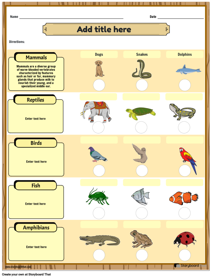 Second grade students practice sorting different animal species in this life science matching activity.
