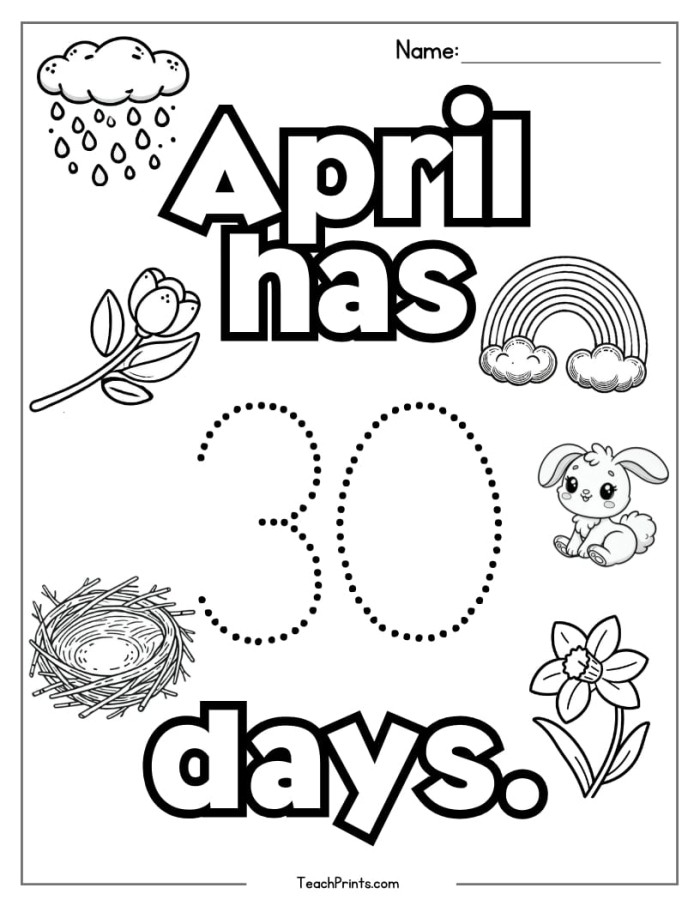 April Calendar Activity for Second Grade Reading Practice Second grade students counting spring days on a printable April calendar worksheet
