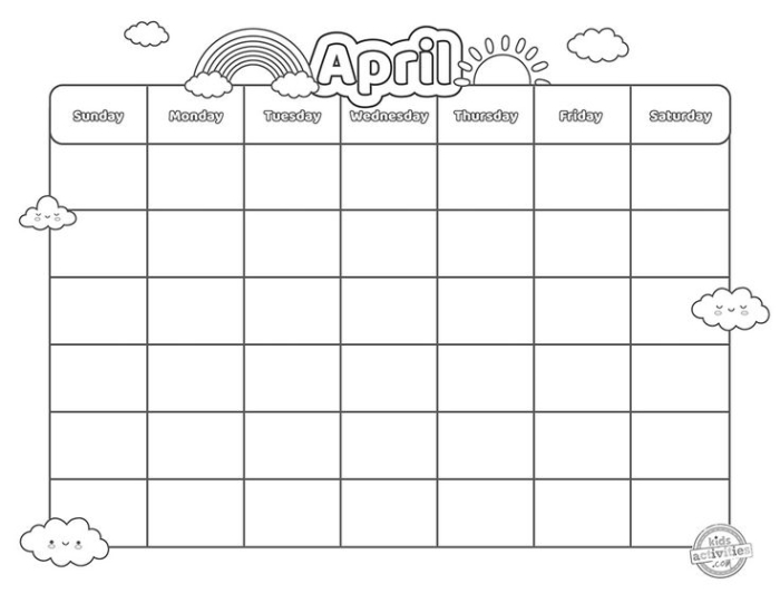 April Calendar Worksheet for Second Grade Number Seventeen Second grade student working on a spring themed April calendar printable worksheet