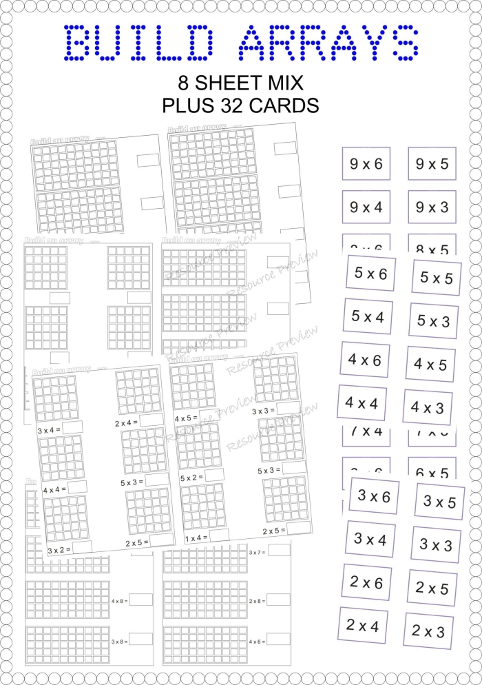 Array Practice Worksheet Multiplication Grade 2 Number 6 Second grade math worksheet featuring repeated addition exercises for arrays