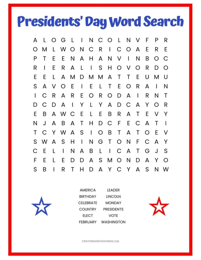 Second grade students finding historical terms in an election-themed presidential word search puzzle