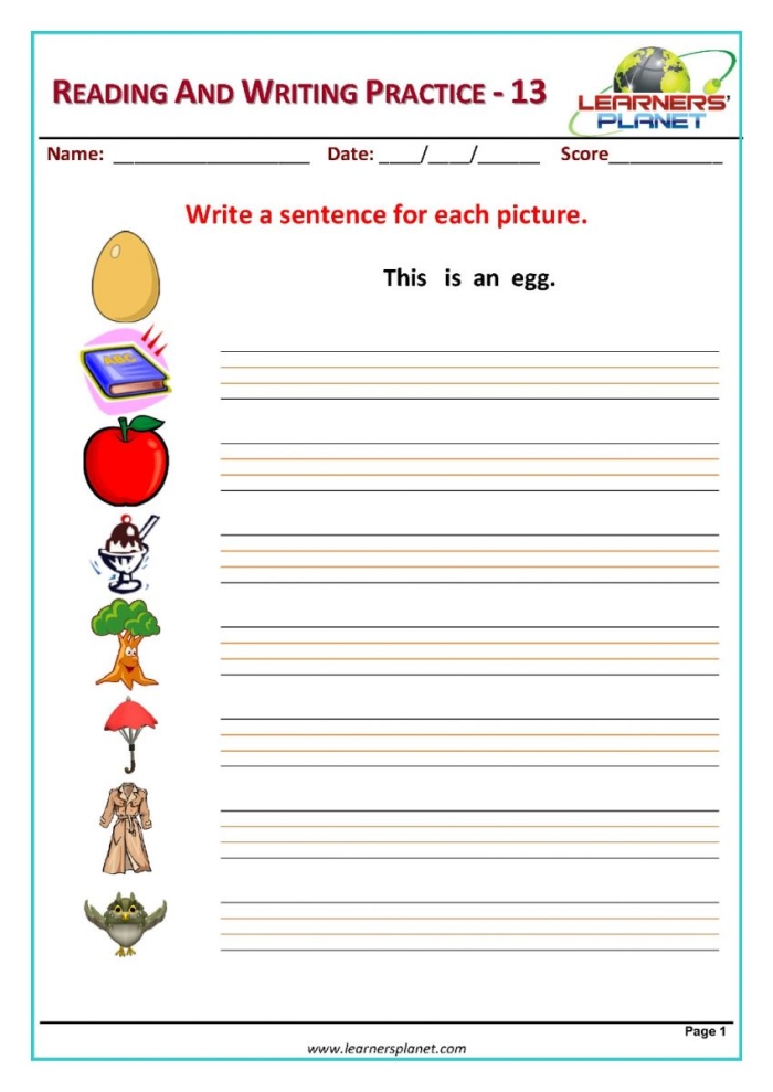Tips for Writing a Good Beginning Sentence Worksheet 12 Second grade students practicing techniques for crafting engaging opening sentences on a worksheet
