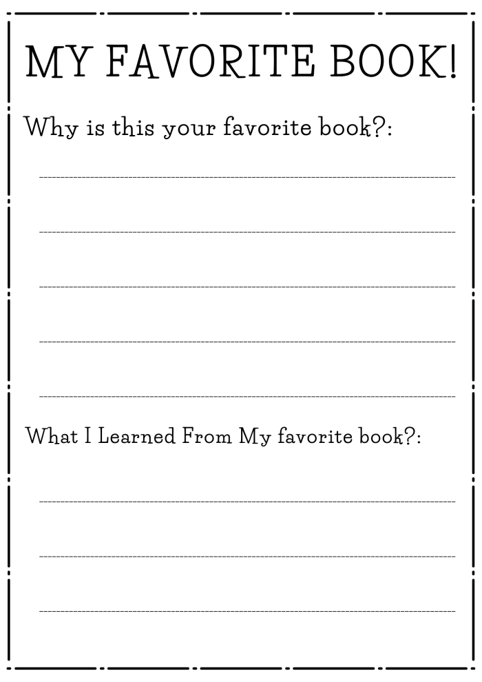 My Favorite Book Outline worksheet for opinion writing in the Time and Money category Worksheet for second graders to outline their favorite book and express their opinions