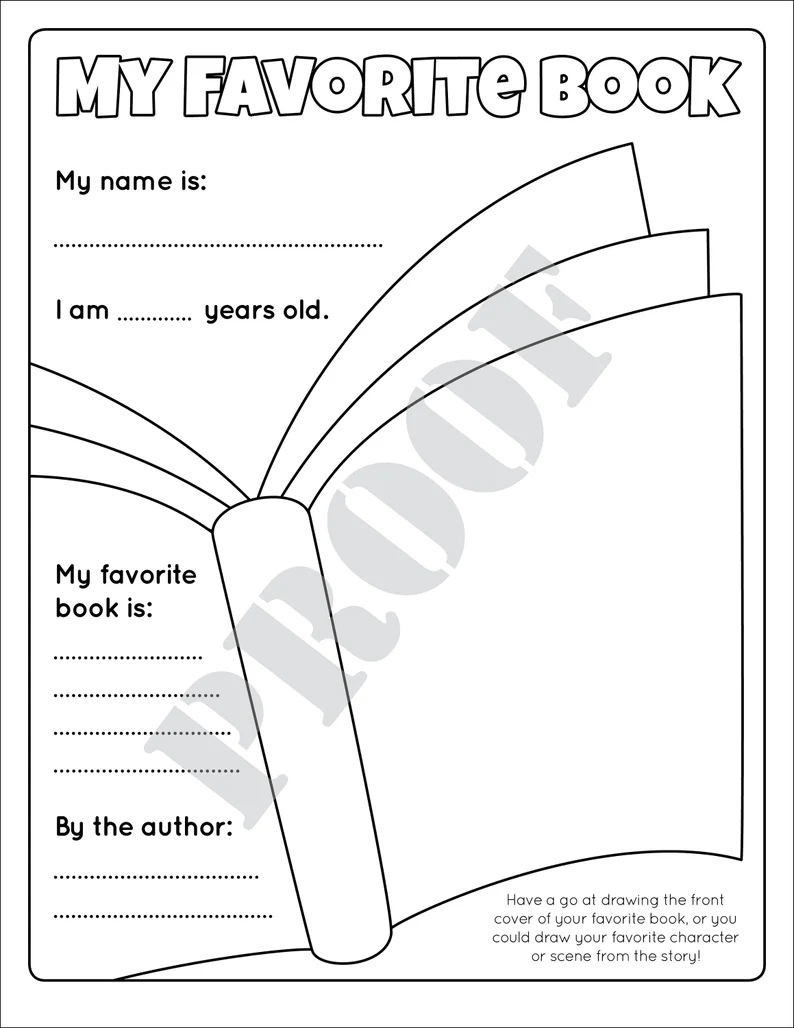 My Favorite Book Outline worksheet for persuasive writing skills Worksheet for outlining opinions on a favorite book for second graders