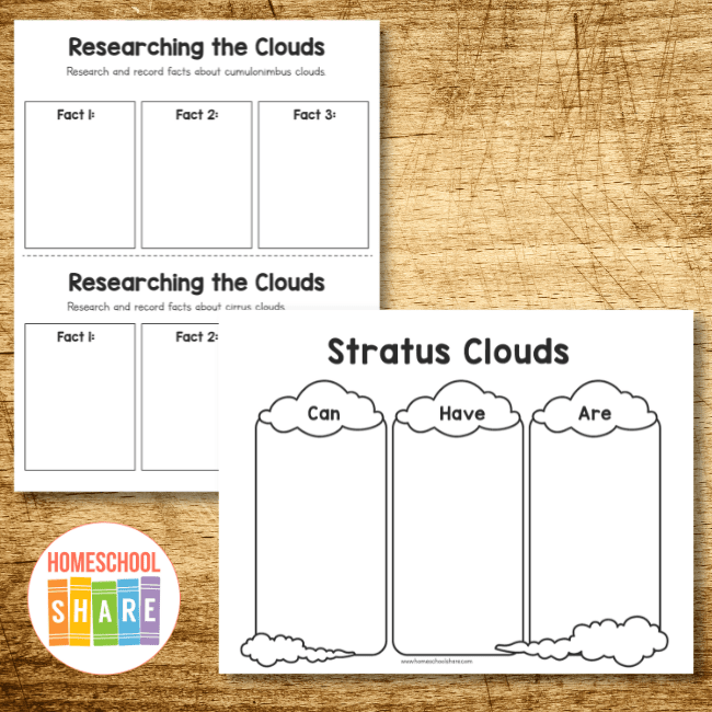 Types of Clouds Worksheet for Second Grade Science Learning A colorful worksheet for second graders about various types of clouds