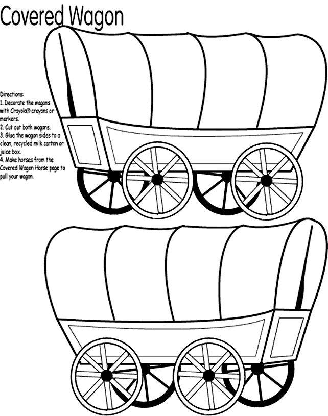 Geometry worksheet for Second Grade Colorful worksheet for creating a paper covered wagon, perfect for second graders learning geometry. Fun project to explore and color a covered wagon!