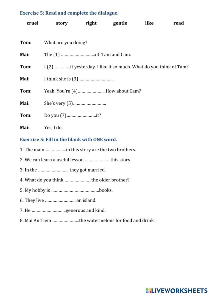 Second grade student completing a What Happened Next creative writing inference worksheet