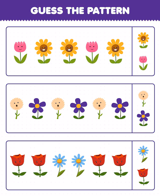 A colorful Pick a Flower Pictograph worksheet for second graders to practice data analysis