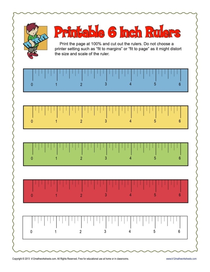 Smiling dragon illustration for measuring inches on a second-grade worksheet