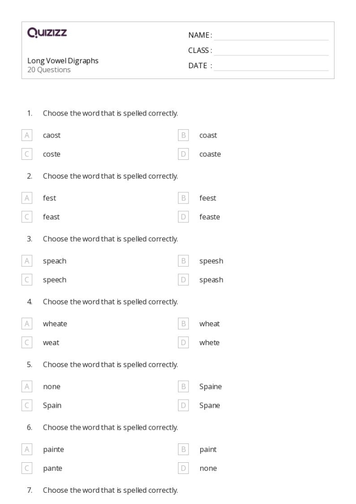 Enhance reading fluency with this engaging "ea" vowel digraph practice worksheet. Worksheet for practicing reading vowel digraphs focusing on "ea" words for second graders.