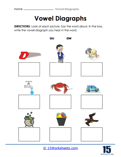 Worksheet image focused on enhancing reading fluency through vowel digraphs Worksheet for practicing reading vowel digraphs with "ea" for second graders