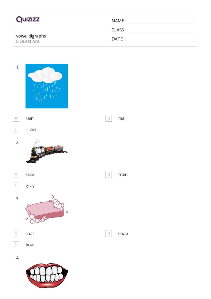 Enhance reading fluency with this engaging "ea" words worksheet Worksheet for practicing reading vowel digraphs "ea" for second graders