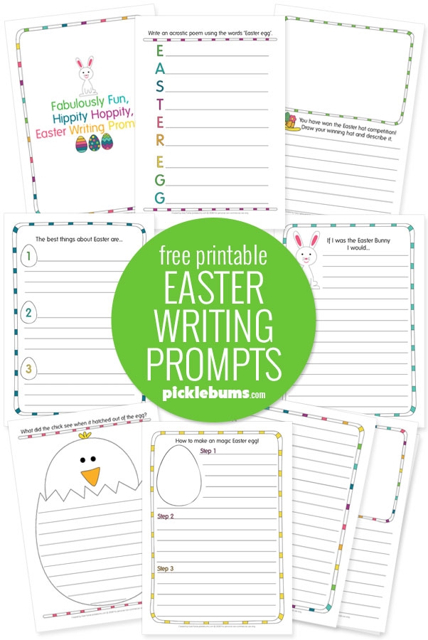 Easter Bunny Themed Writing Prompt Worksheet for Second Grade 19 Second grade student handwriting worksheet featuring an Easter Bunny creative writing prompt