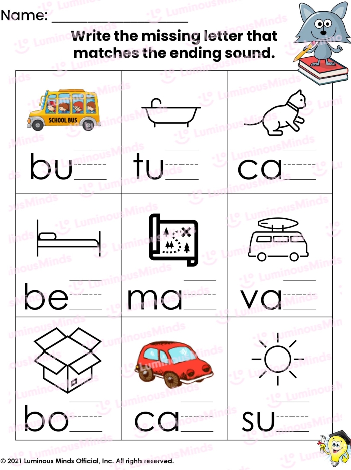 Second grade worksheet for practicing -ed and -ing verb endings