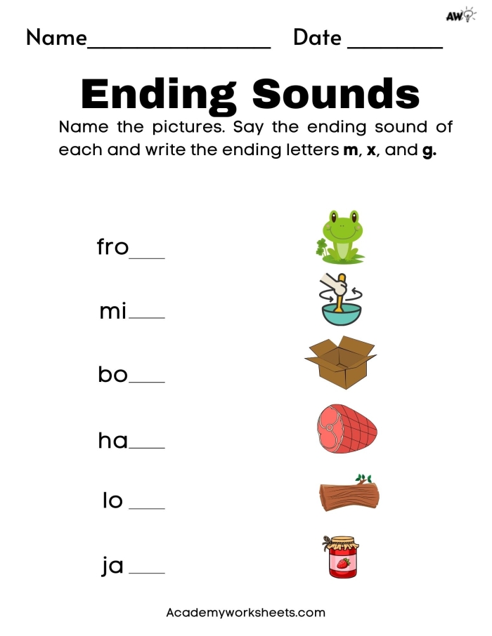 Worksheet featuring -ed and -ing verb endings for second graders