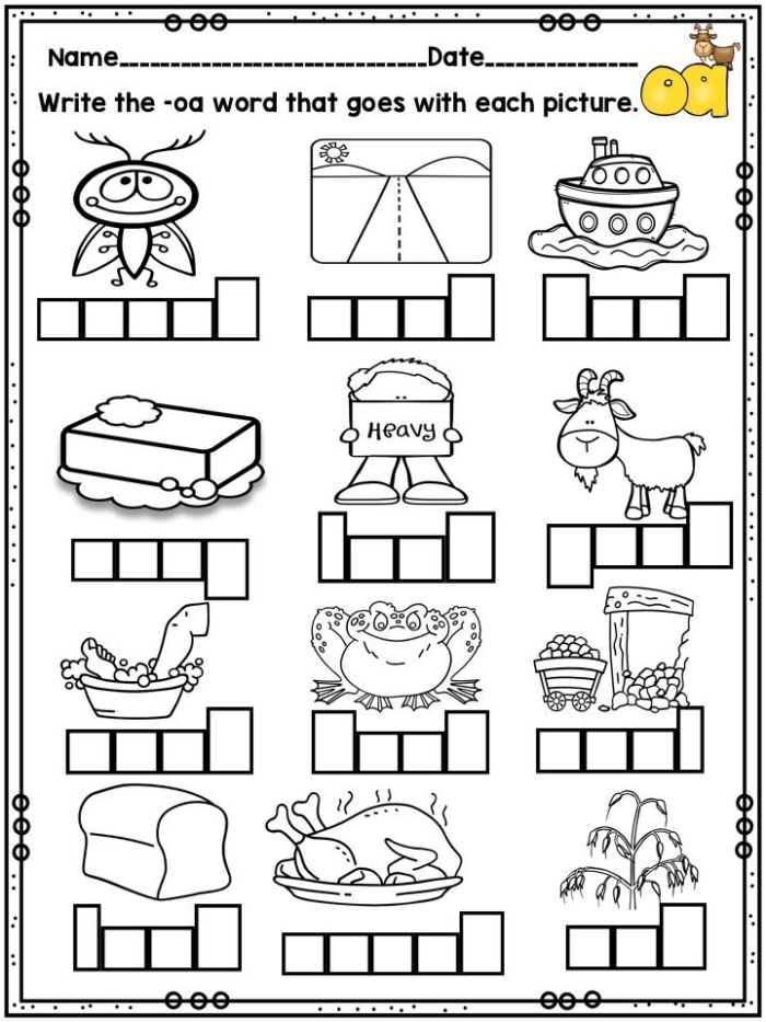 Worksheet for practicing the "ee" vowel team in second grade counting activities