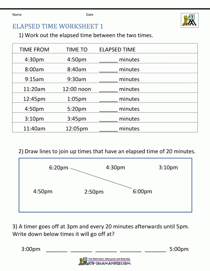 Calculate Elapsed Time activity image for second grade math practice Elapsed time worksheet designed for second graders to enhance their time calculation skills
