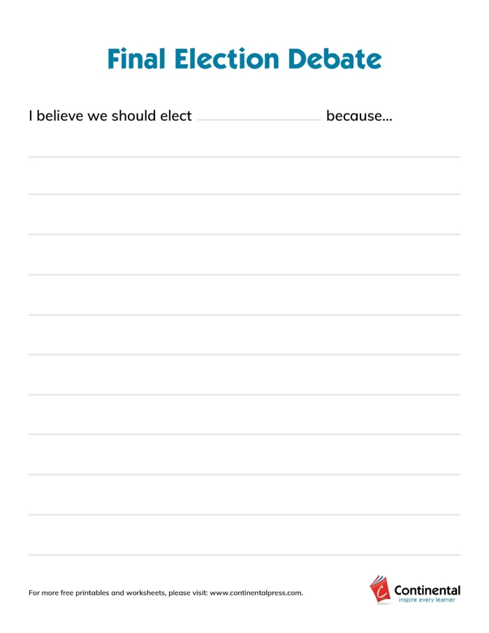 What Is an Election Educational Activity for Young Learners Second grade civics worksheet showing children learning about elections and voting concepts