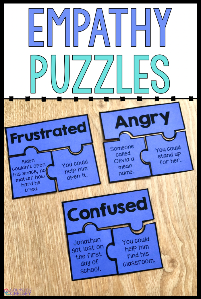 Empathy Scenarios worksheet for second graders focusing on social emotional learning through fictional scenarios