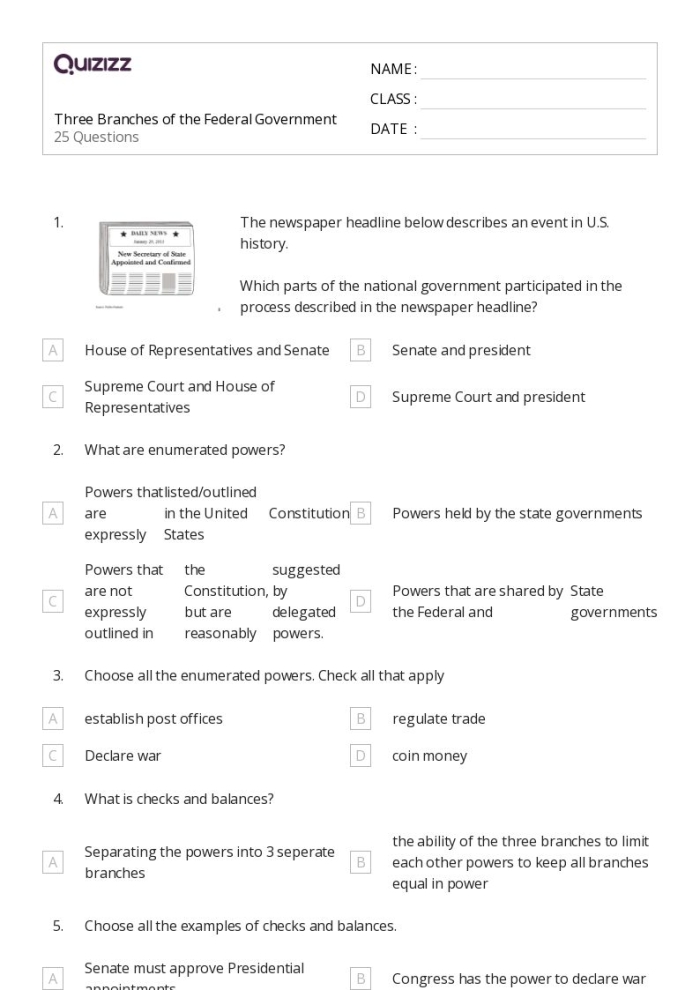 Federal Government matching worksheet for second grade students Second grade social studies worksheet about the White House and U.S. Capitol matching activity