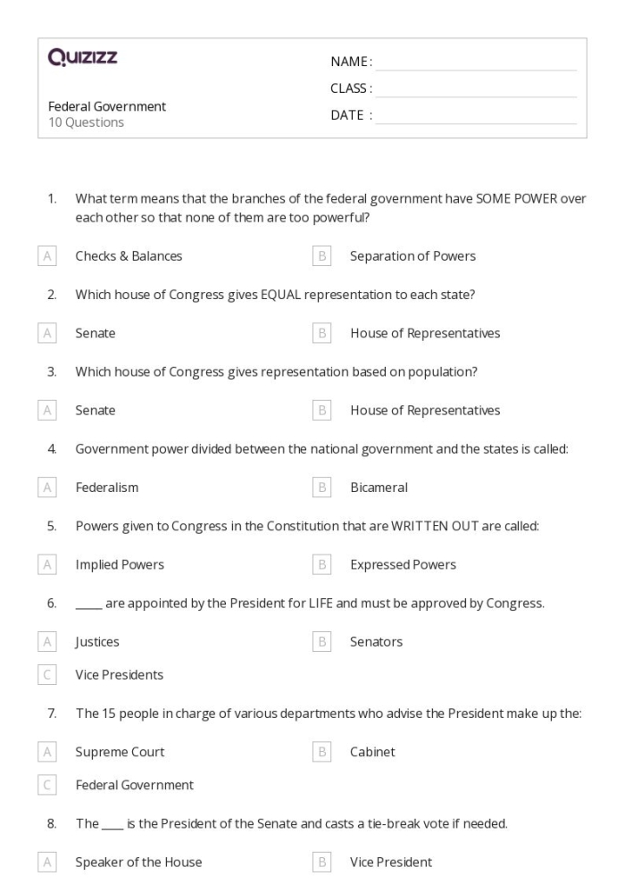 Federal Government worksheet identifying national landmarks for 2nd grade students Second grade social studies matching worksheet about the White House and U.S. Capitol