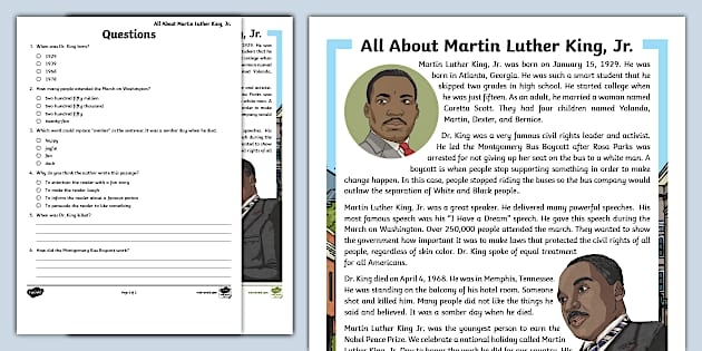 Second grade reading comprehension worksheet featuring a biography of Frederick Douglass