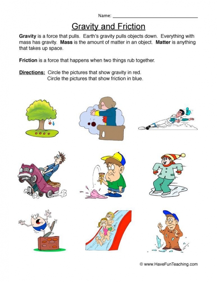 Learn About Force: Friction worksheet for data and graphing activities Worksheet for second graders exploring the concept of friction through various scenarios
