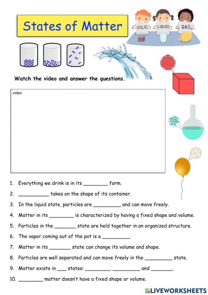 Matter Mixup What Is a Gas Worksheet Activity 10 Second grade science worksheet showing various objects for students to identify as gases