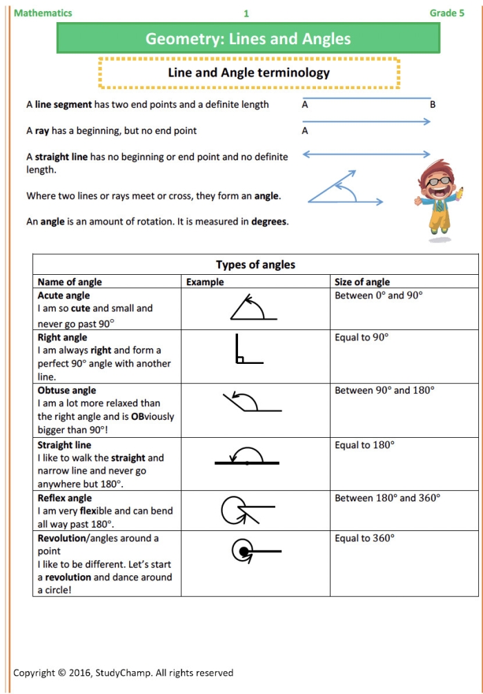 Visual guide for the Shape Basics: Lines, Endpoints, and Angles worksheet, image 3 Worksheet featuring shape basics for counting lines, endpoints, and angles for second graders