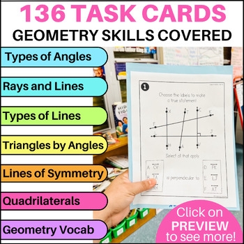 Second grade students reviewing geometry concepts like line segments and symmetry on a shape study worksheet
